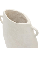 TAMU Jarrón de papel maché beige