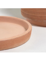 LIAS Set mit 2 Terrakotta Pflanzgefäßen mit Untertasse