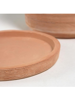 LIAS Set mit 2 Terrakotta Pflanzgefäßen mit Untertasse