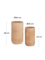 ANGLE set 2 fioriere in terracotta