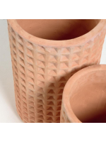 ANGLE Set mit 2 Terrakotta Pflanzgefäßen