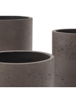 EVEREST set of 3 concrete and fiberglass planters