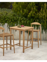 ACLED mesa alta 78x78 de madera maciza de acacia