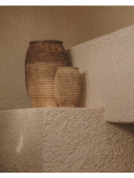 BOLLY ensemble de 2 vases en terre cuite finition naturelle