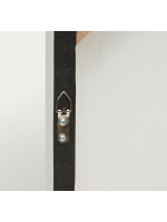 GROVIER 95x95 cm quadro su tela bianca con rilievi e trame fatti a mano