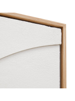 COMIAN 60x90 cm quadro con cornice su tela bianca con rilievi e trame fatti a mano