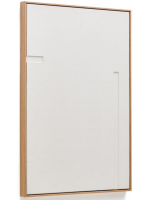MODO 60x90 cm quadro con cornice su tela bianca con rilievi e trame fatti a mano
