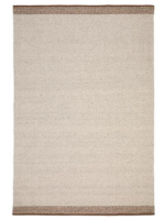 ELLIN 160x230 cm beigefarbener Wollteppich mit Fischgrätmuster