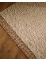 CASEY 200x300 cm tappeto in lana beige a spina di pesce