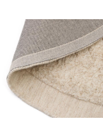IGOR Ø 200 cm double weave white wool carpet