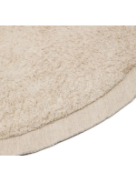 IGOR Ø 200 cm tapis en laine blanche à double tissage