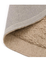 ASAL Ø 200 cm double weave beige wool carpet