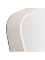 BILLE 60x90 cm Spiegel mit Ablage aus Eschen-MDF mit beige lackierter Oberfläche