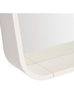 BILLE 60x90 cm Spiegel mit Ablage aus Eschen-MDF mit beige lackierter Oberfläche