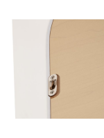 BILLE 60x90 cm mirror with shelf in ash MDF with beige lacquered finish