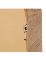DOREA 60x90 cm mirror with shelf in ash MDF with natural finish