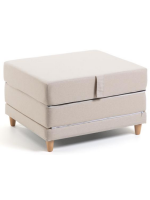 CLOP pouf letto 70x60 aperto letto 70x180 in tessuto sfoderabile