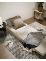 CLOP pouf letto 70x60 aperto letto 70x180 in tessuto sfoderabile