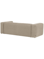 DESMOND 3 seater sofa 240 cm in in stain resistant beige chenille