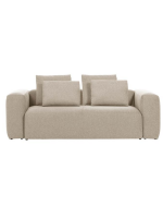 DESMOND 3 seater sofa 240 cm in in stain resistant beige chenille