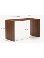 UGLER 140x60 cm desk table in walnut veneer