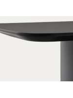 MIDA tavolo 200 o 240 cm in MDF impiallacciato con finitura nera