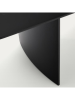 MIDA tavolo 200 o 240 cm in MDF impiallacciato con finitura nera