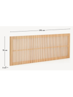 BOMBER cabecero de cama doble en madera maciza de roble para camas con bases de 180 cm