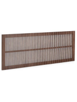 MESCO Double bed headboard in solid ash wood with walnut finish for 180 cm bed base