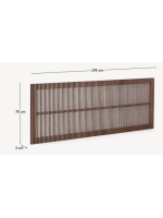MESCO Tête de lit double en frêne massif finition noyer pour sommier 180 cm