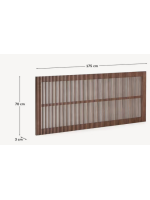 MESCO testata letto matrimoniale in legno massello di frassino finitura noce per letti rete 150 o 160 cm