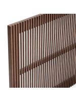 MESCO single bed headboard in solid ash wood with walnut finish