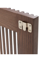 MESCO single bed headboard in solid ash wood with walnut finish