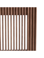 MESCO single bed headboard in solid ash wood with walnut finish