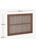 MESCO single bed headboard in solid ash wood with walnut finish
