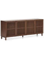 MESCO 180 cm Sideboard aus Massivholz und Eschenfurnier mit Walnuss Finish