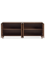 MESCO 180 cm Sideboard aus Massivholz und Eschenfurnier mit Walnuss Finish
