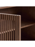 MESCO 180 cm sideboard in solid wood and ash veneer with walnut finish