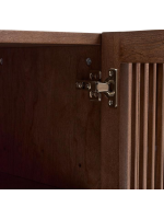MESCO 180 cm sideboard in solid wood and ash veneer with walnut finish