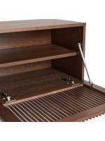 MESCO mobile TV 180 cm in legno massello e impiallacciato frassino con finitura in noce