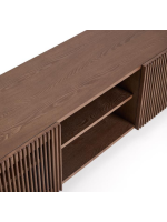 MESCO mobile TV 180 cm in legno massello e impiallacciato frassino con finitura in noce