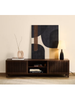 MESCO mobile TV 180 cm in legno massello e impiallacciato frassino con finitura in noce