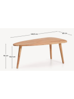 FREDAL table basse en acacia massif finition naturelle