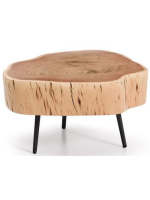 ONOVA Mesa en madera de acacia maciza con patas de metal