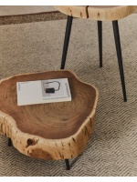 ONOVA Mesa en madera de acacia maciza con patas de metal