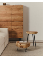 ONOVA Mesa en madera de acacia maciza con patas de metal