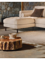 DONI tavolino con ruote in legno massello di acacia