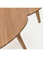 ANTES 2 Set Couchtische aus massivem Akazienholz mit natürlichem Finish