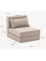 ARTU en tissu anti taches couleur fauteuil lit au choix