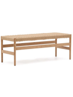 BENGALA bench in solid oak and rope seat